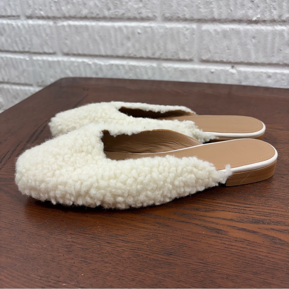Flattered Malva Teddy Slip On Mules Cream Flats Women’s EU 38 - Picture 2 of 10